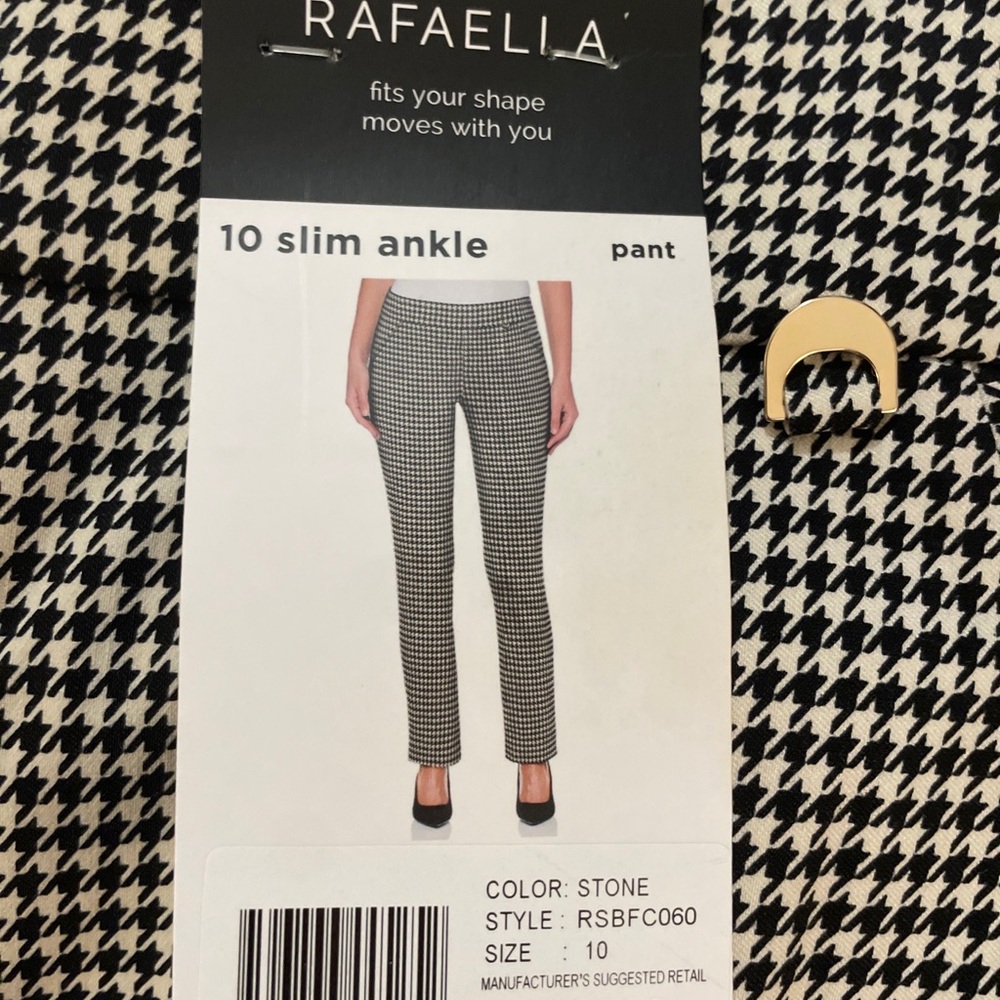 Rafaella Women's Houndstooth Ankle Pants